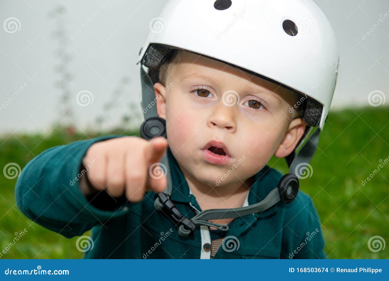 Portrait of Young Boy with Helmet Stock Photo Image of schoolboy