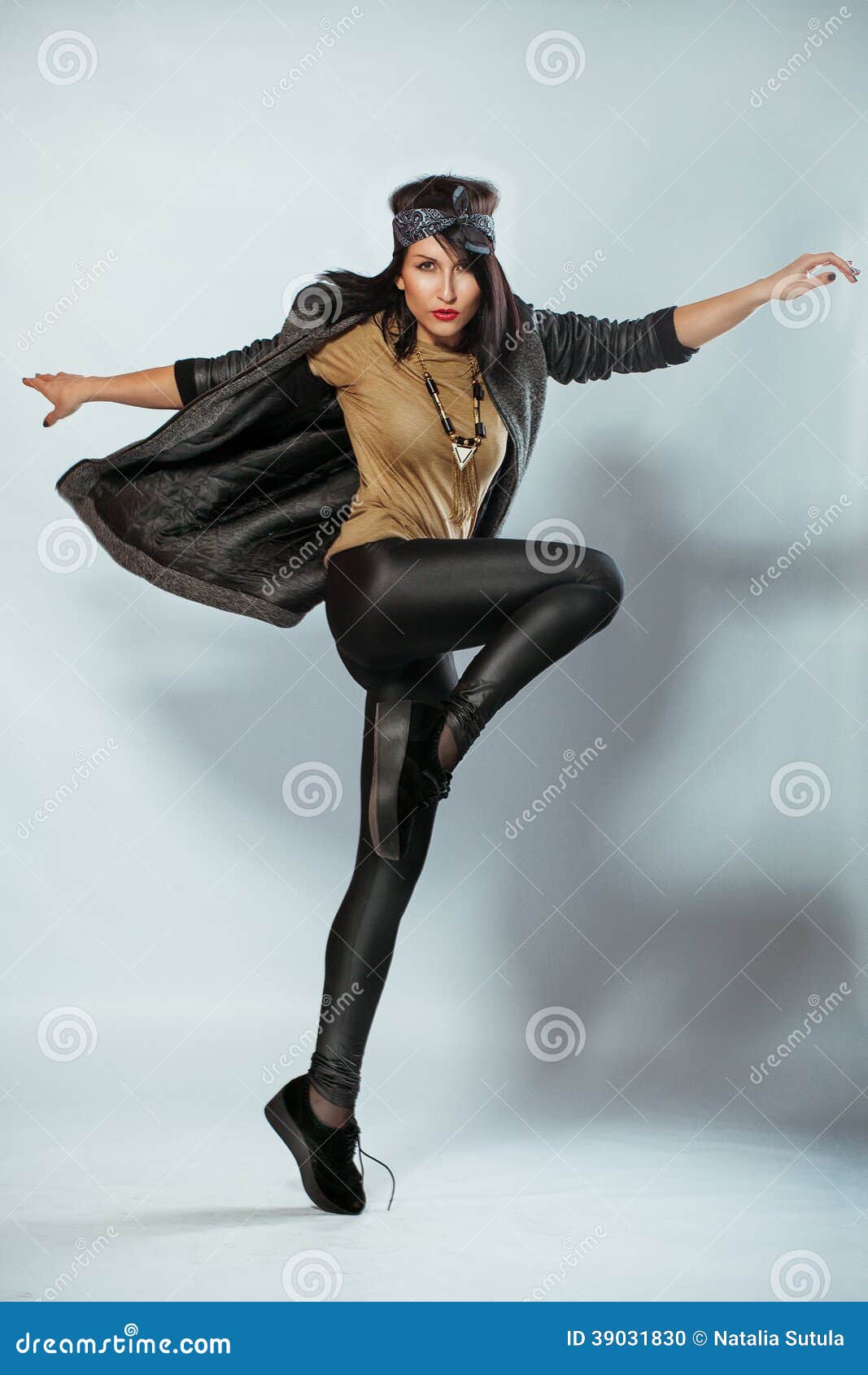 Portrait of Young Dancing Girl Stock Photo Image of black, attractive