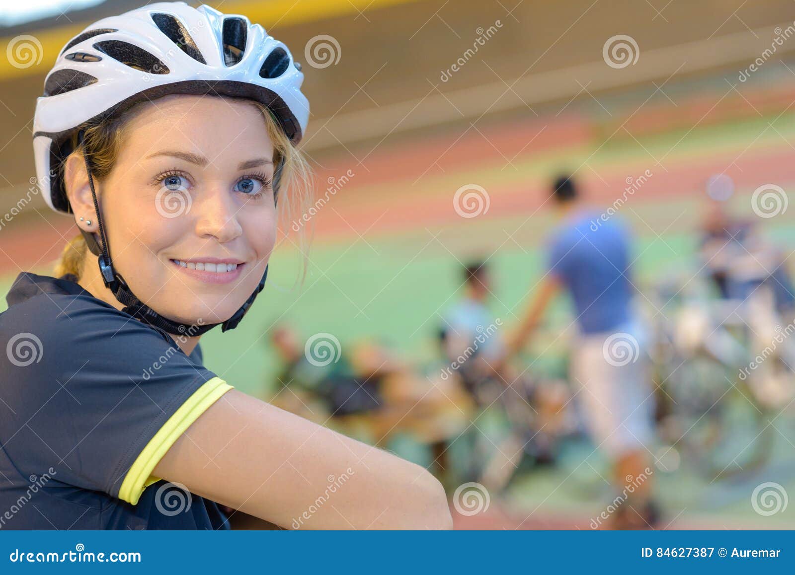 Portrait Young Female Cyclist Stock Image Image of teenage, atractive