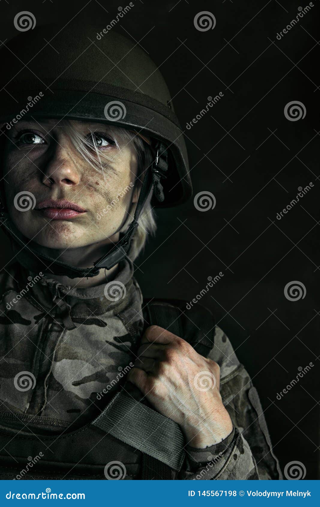 Woman Soldier stock photo. Image of camouflage, beautiful 