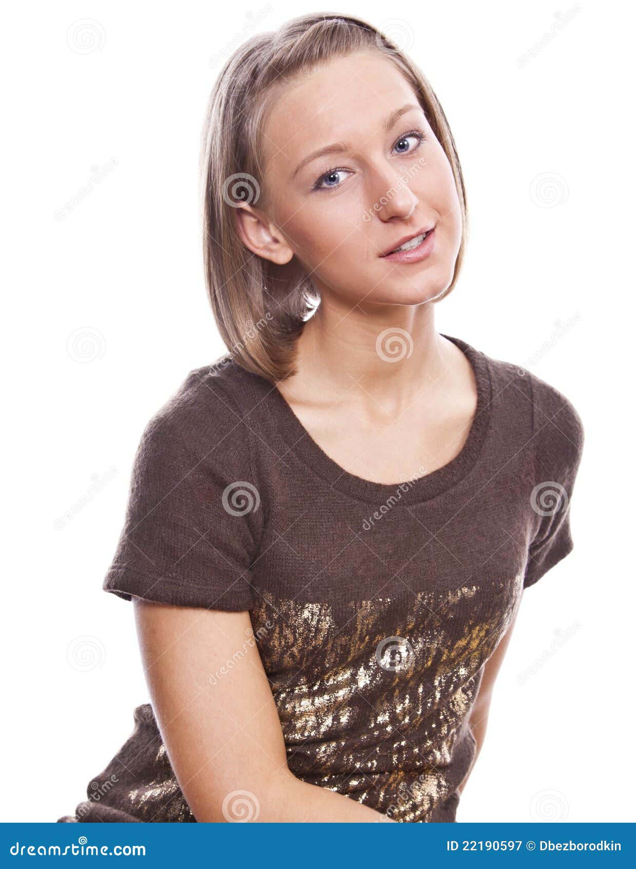 Portrait of a Young Girl in a Sweater Stock Image Image of expression