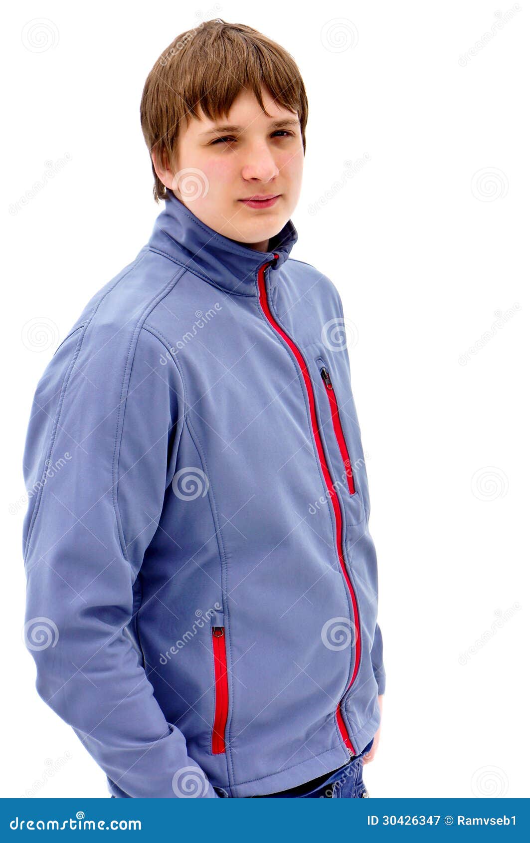 Portrait of a Young Guy in a Jacket Stock Image Image of male, blond
