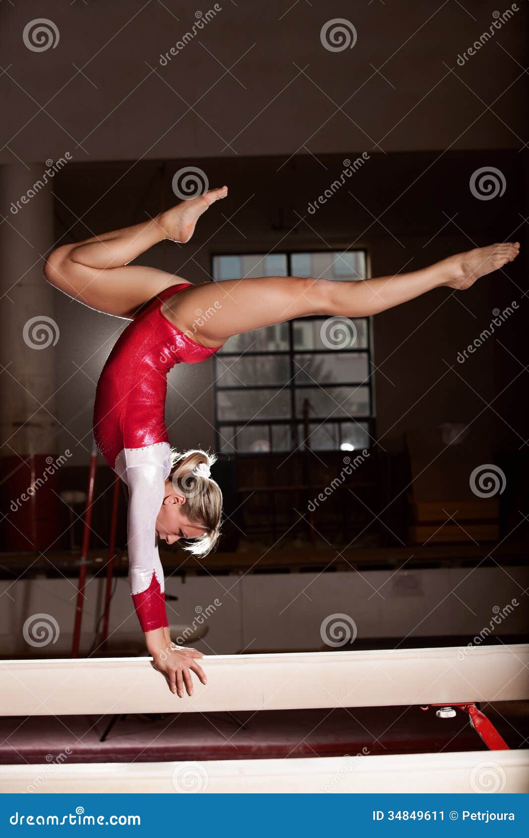 Portrait of young gymnasts stock image. Image of floor 34849611