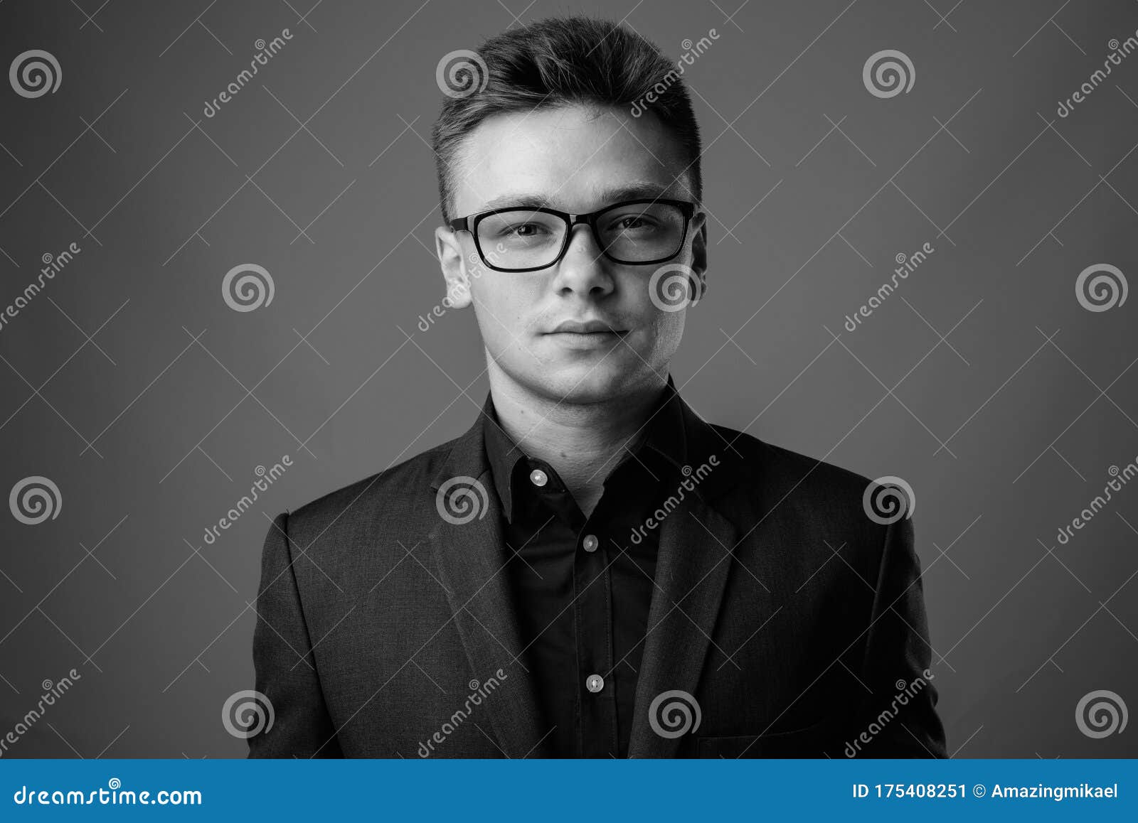 Portrait of Young Handsome Businessman in Suit Stock Image - Image of ...