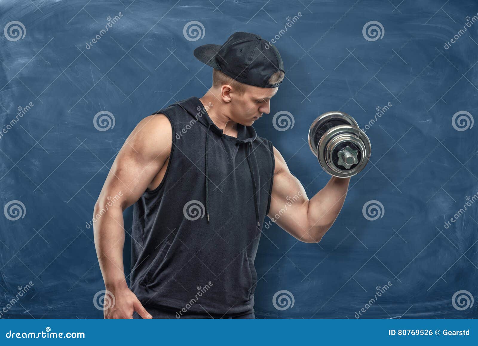 Muscled biceps