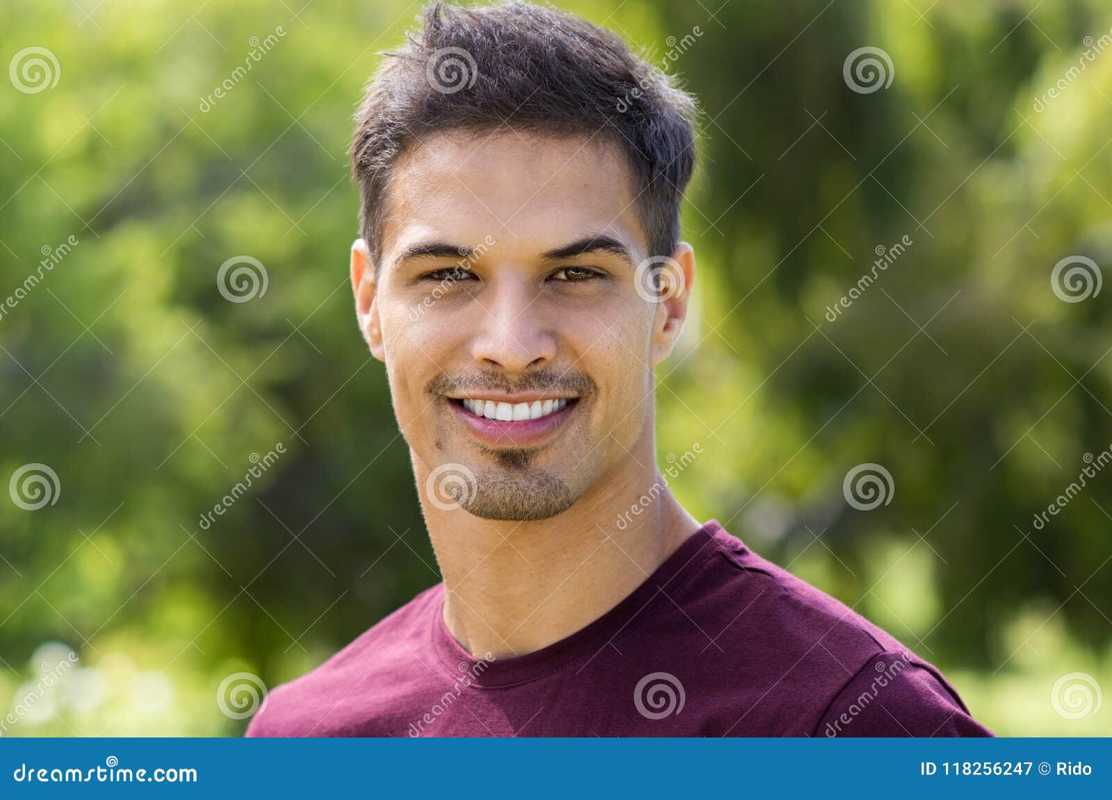 portrait of latin guy smiling