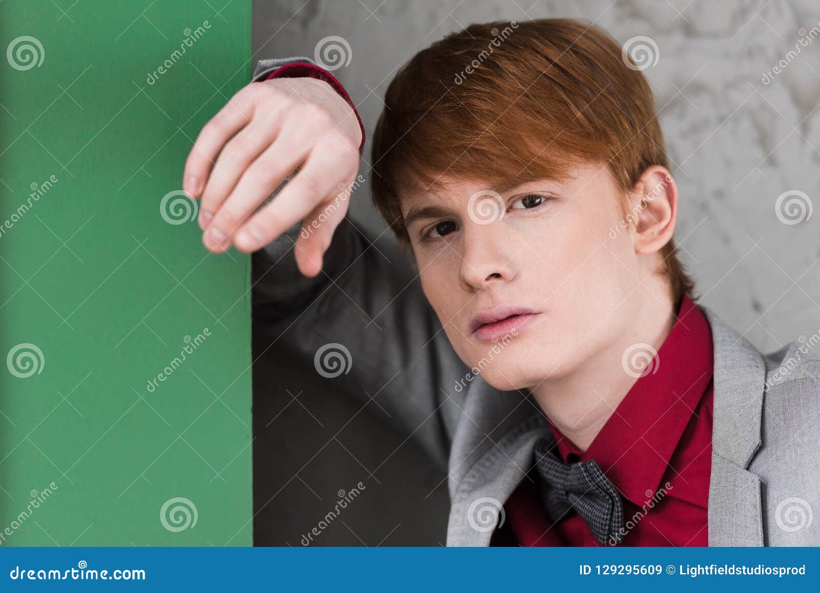 Portrait of Young Male Fashion Model Dressed Stock Image - Image of ...