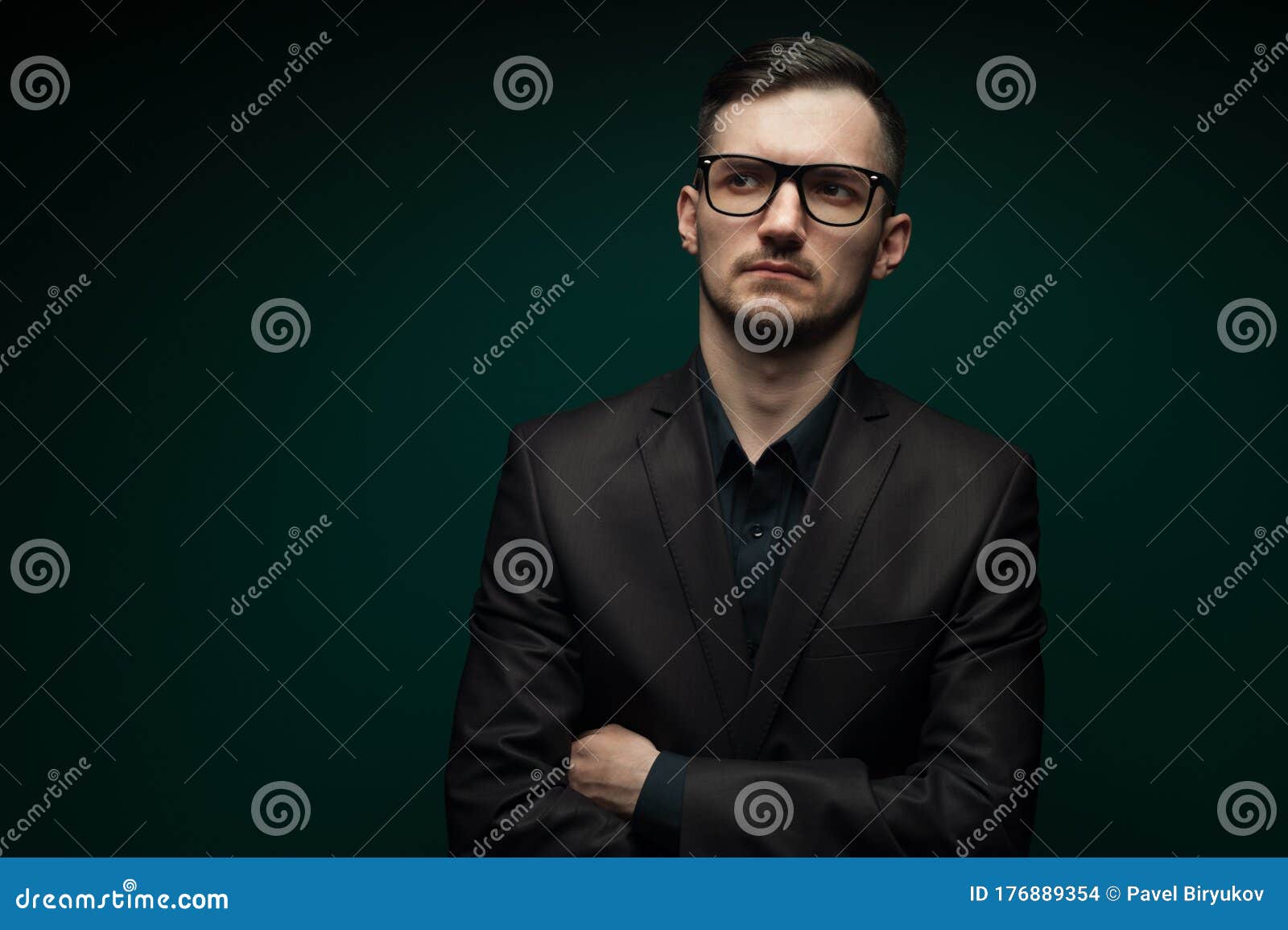 Portrait of Young Man in Glasses Stock Photo - Image of male, caucasian ...