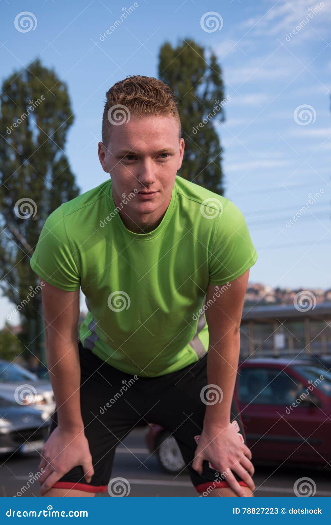 Portrait of a Young Man on Jogging Stock Image - Image of lifestyle ...