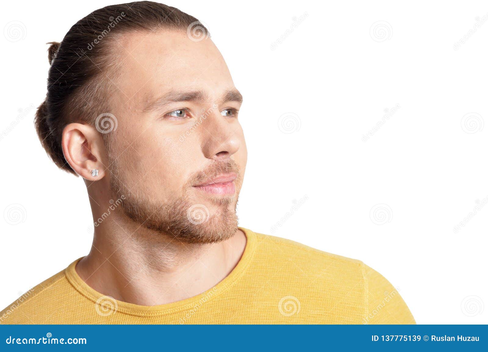 Portrait of Young Man Posing on White Background Stock Image - Image of ...