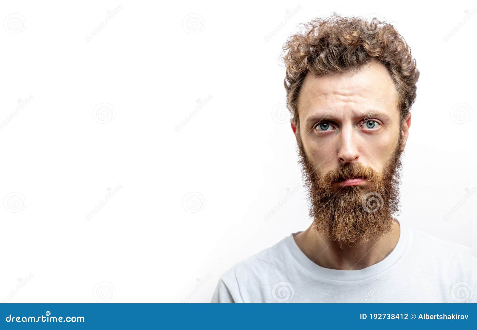 Portrait of Young Man with Sad Face Expression Isolated on Gray ...