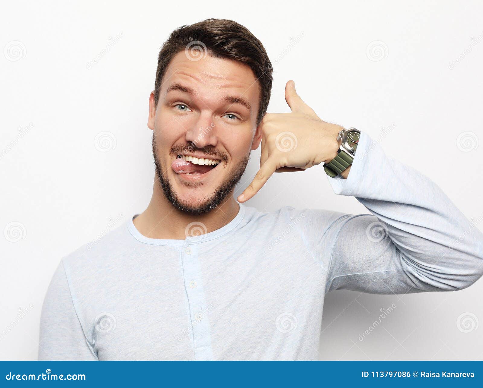 Portrait of a Young Man Surprised Face Expression Stock Photo - Image ...