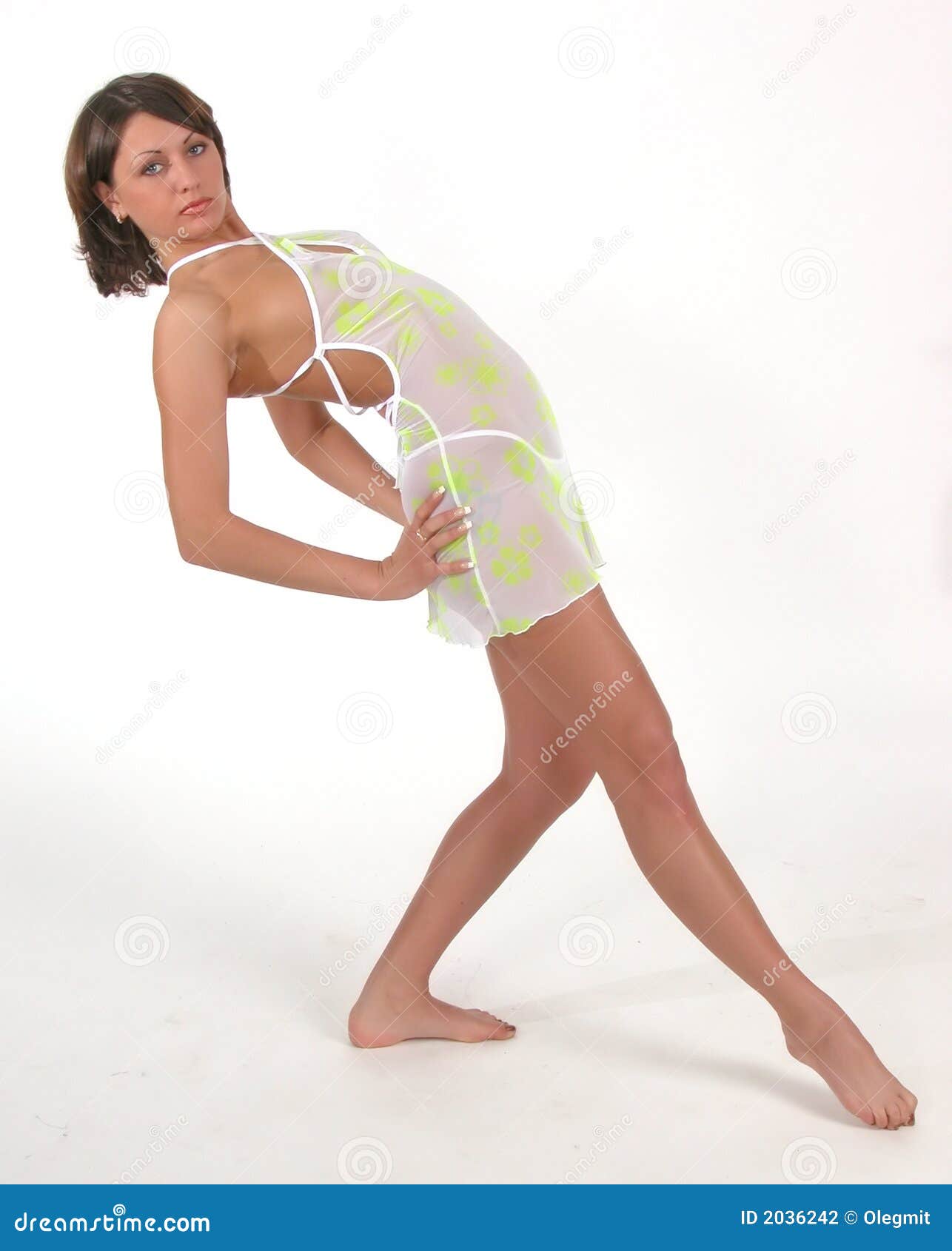 Model short dress