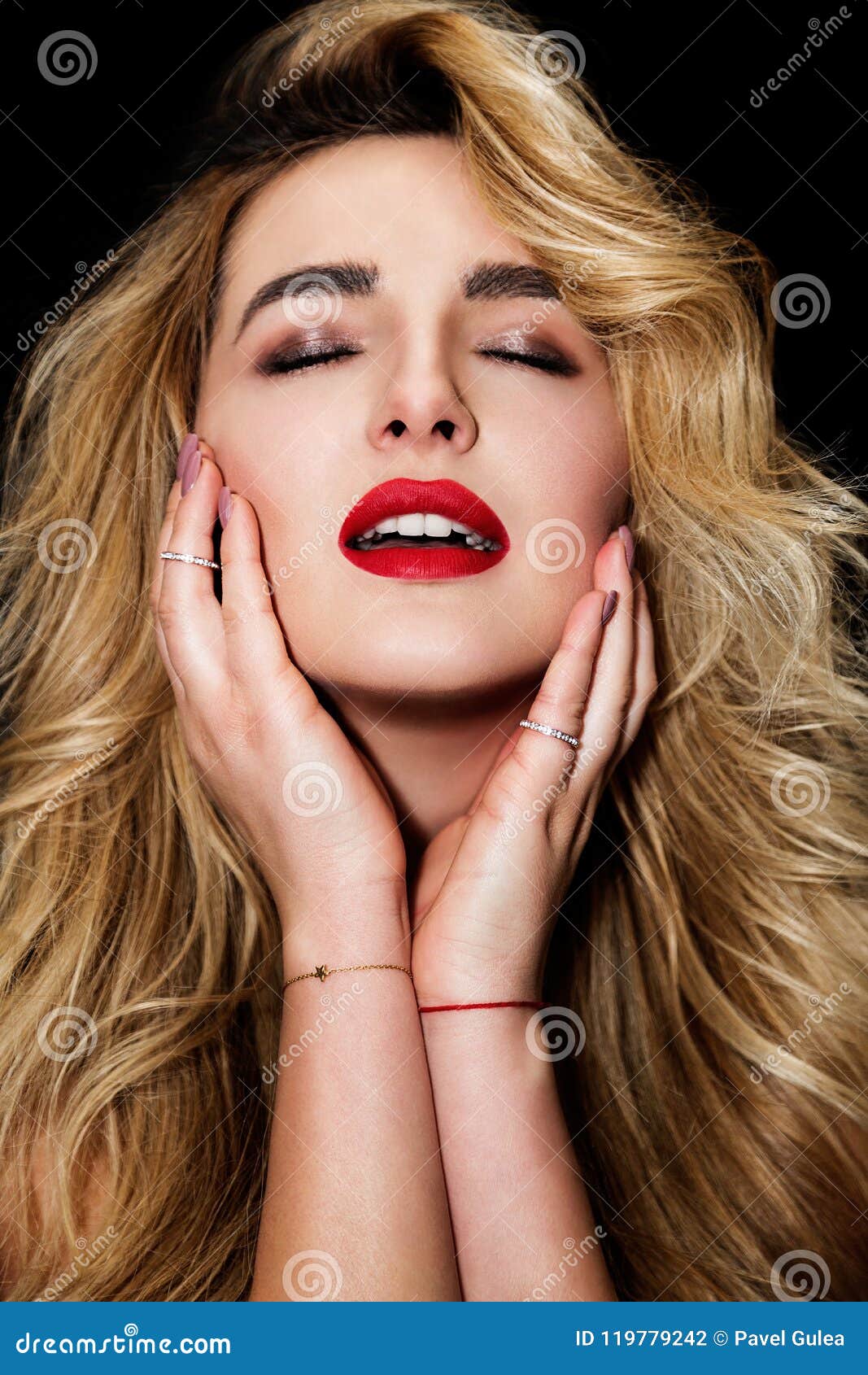 Young Glamour Blonde Hair Beautiful Girl Stock Photo Image Of