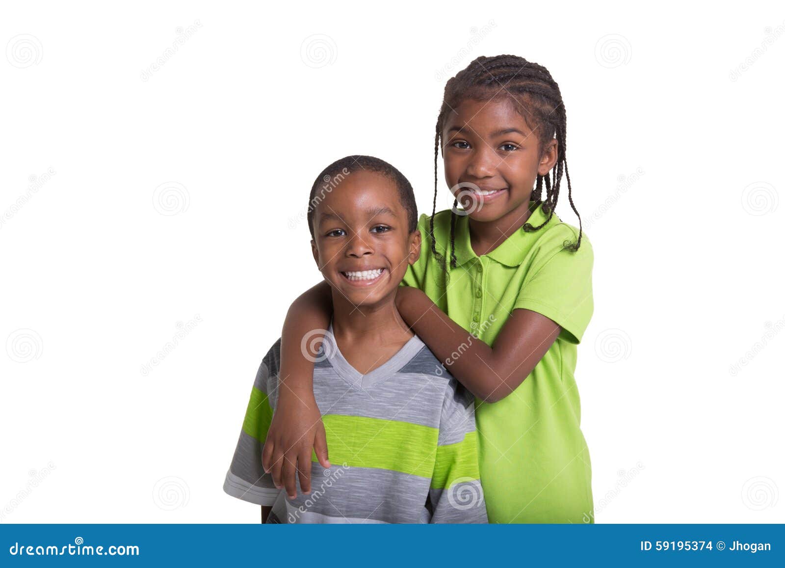 portrait of 2 young siblings