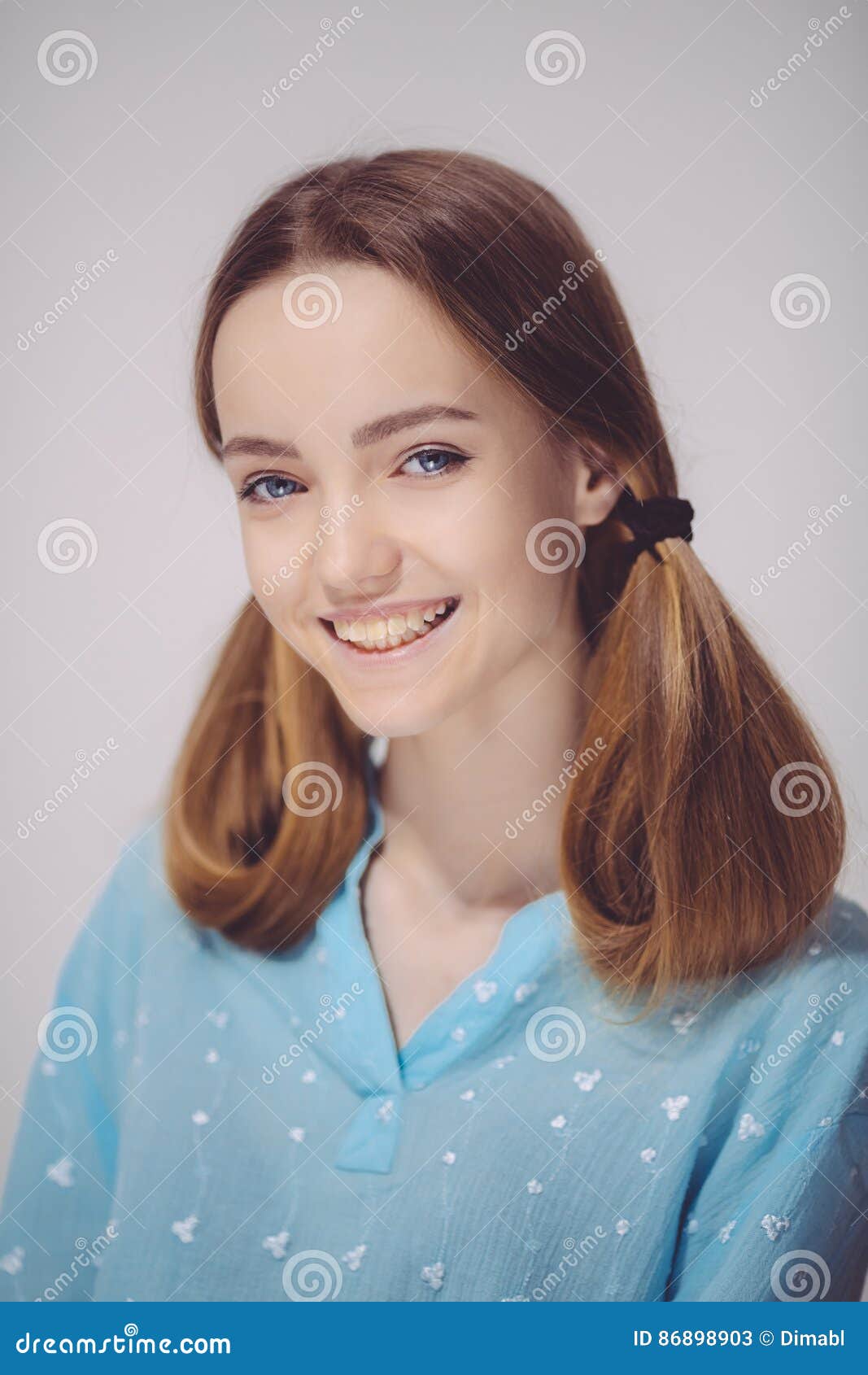 Blonde Teen Girl Smiling