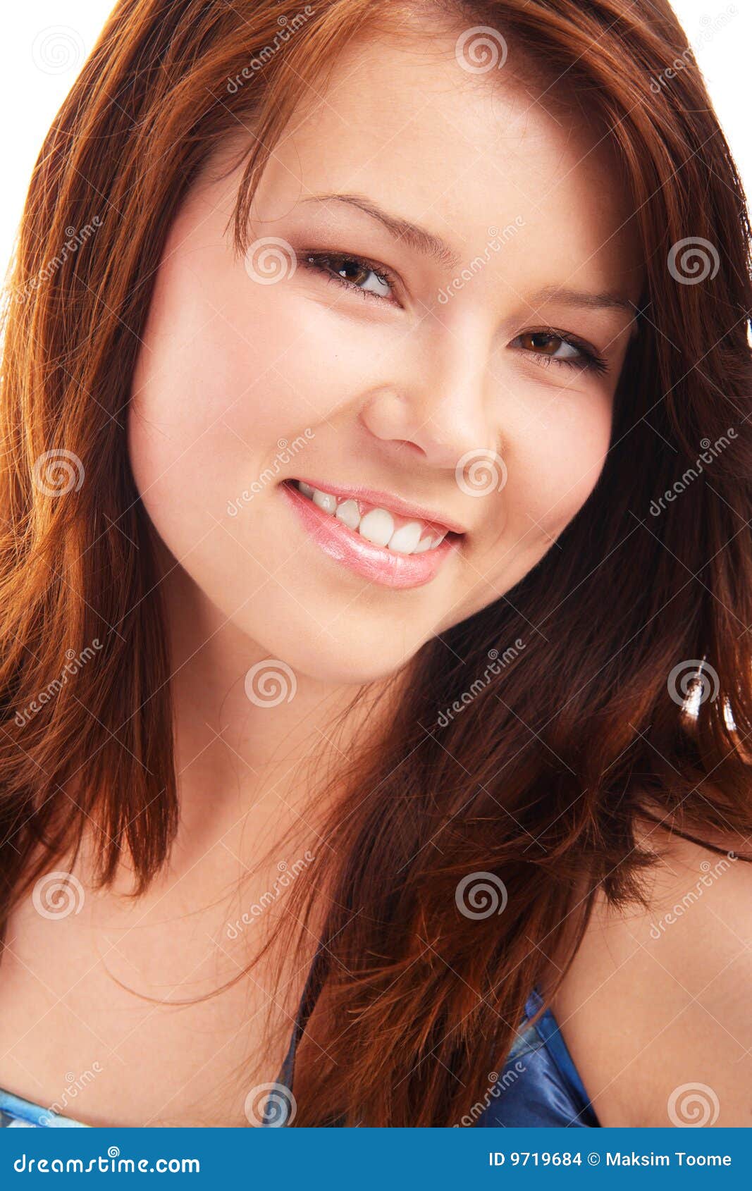 Portrait Of Young Teenage Brunette Girl Stock Photo I