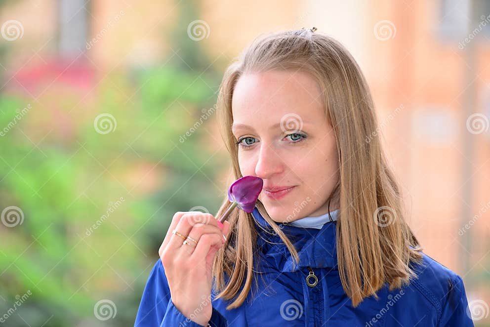 Portrait of a Serious Blonde Woman - wide 1