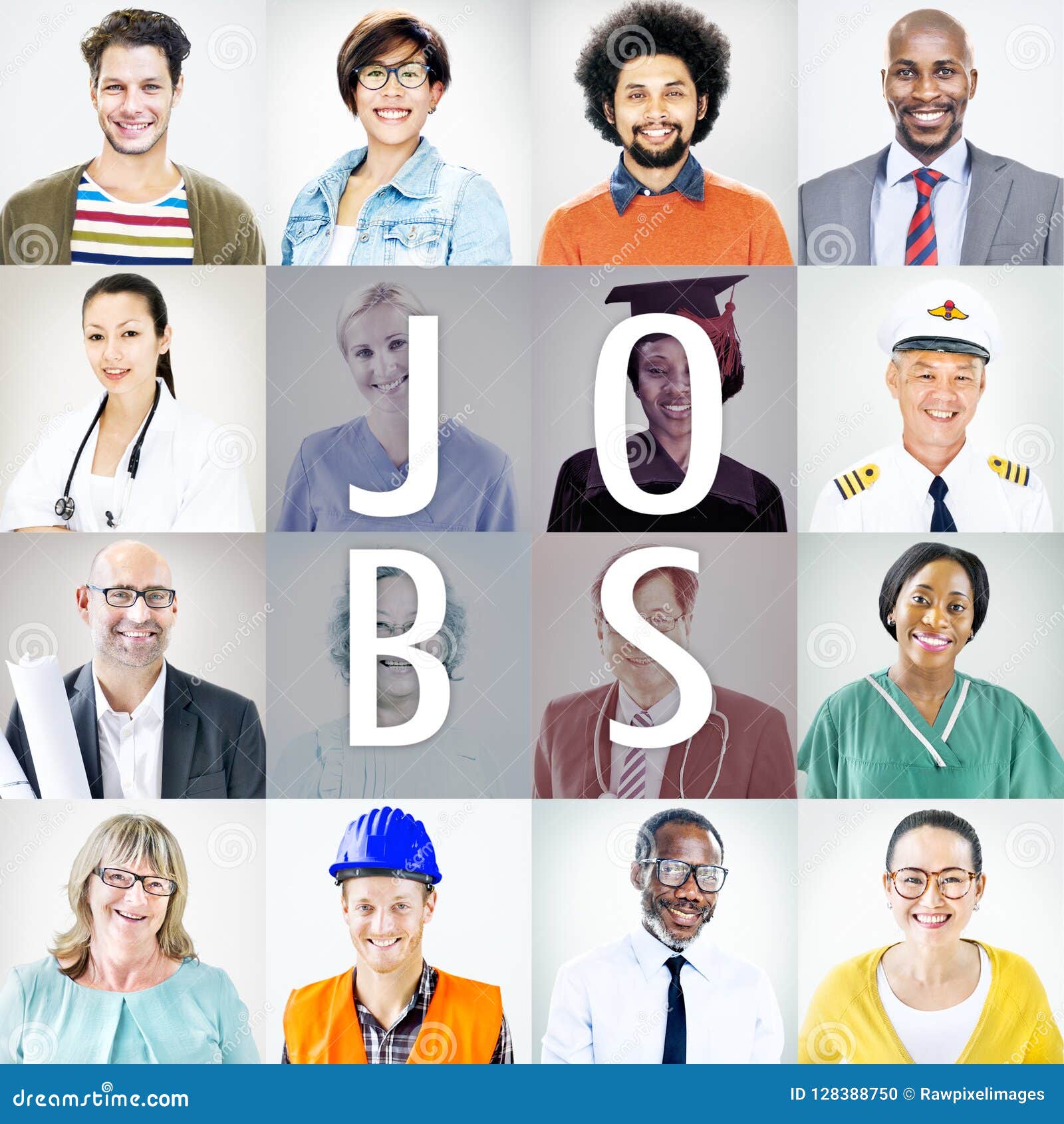 Portraits of Diverse People with Different Jobs Stock Photo Image of