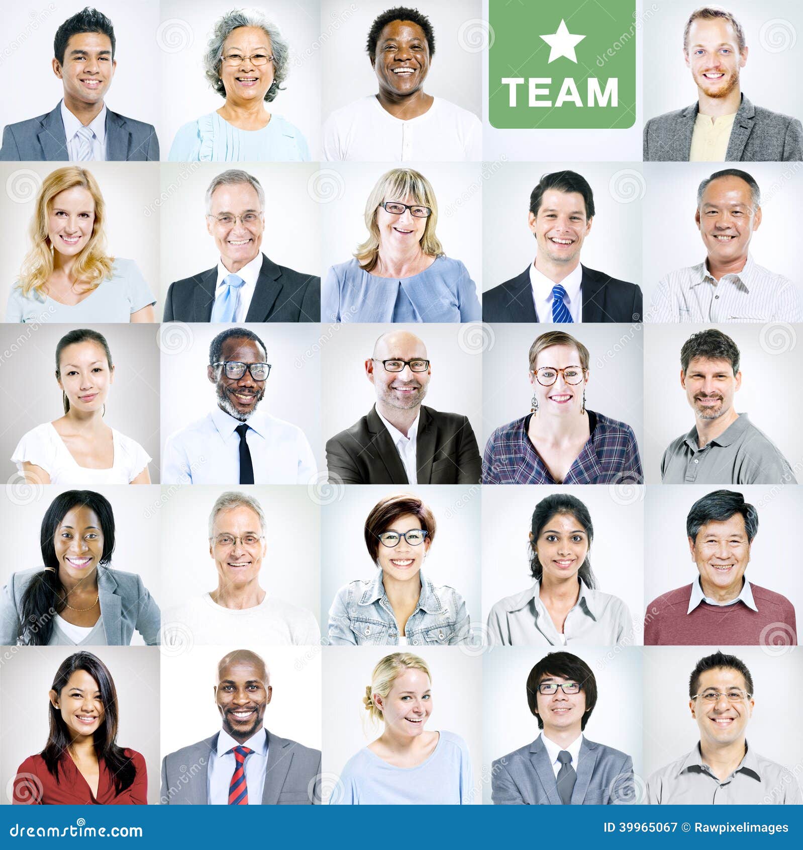 portraits of multiethnic diverse business people