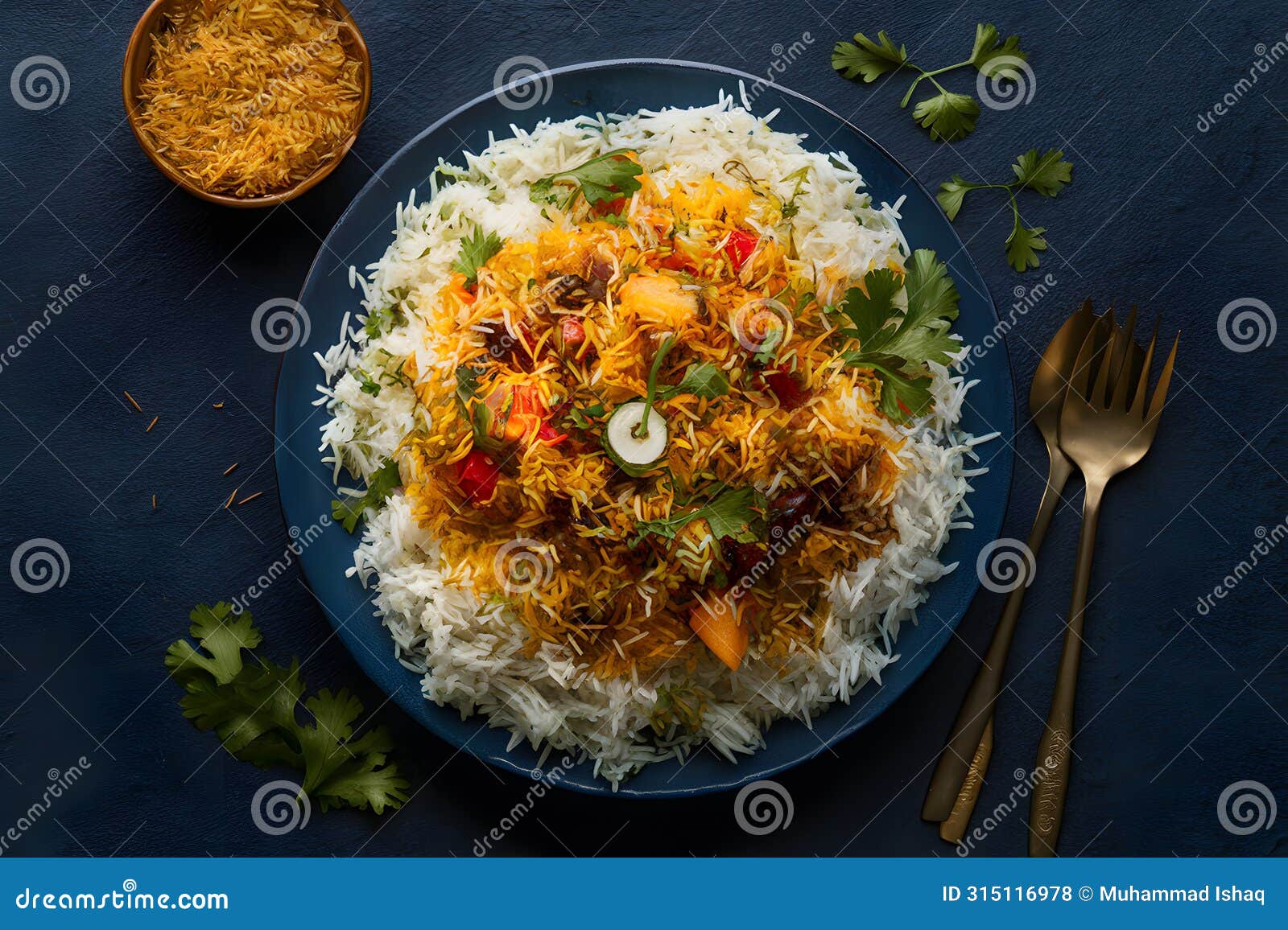 portrayal of indian biryani rice in foodgraphy photography