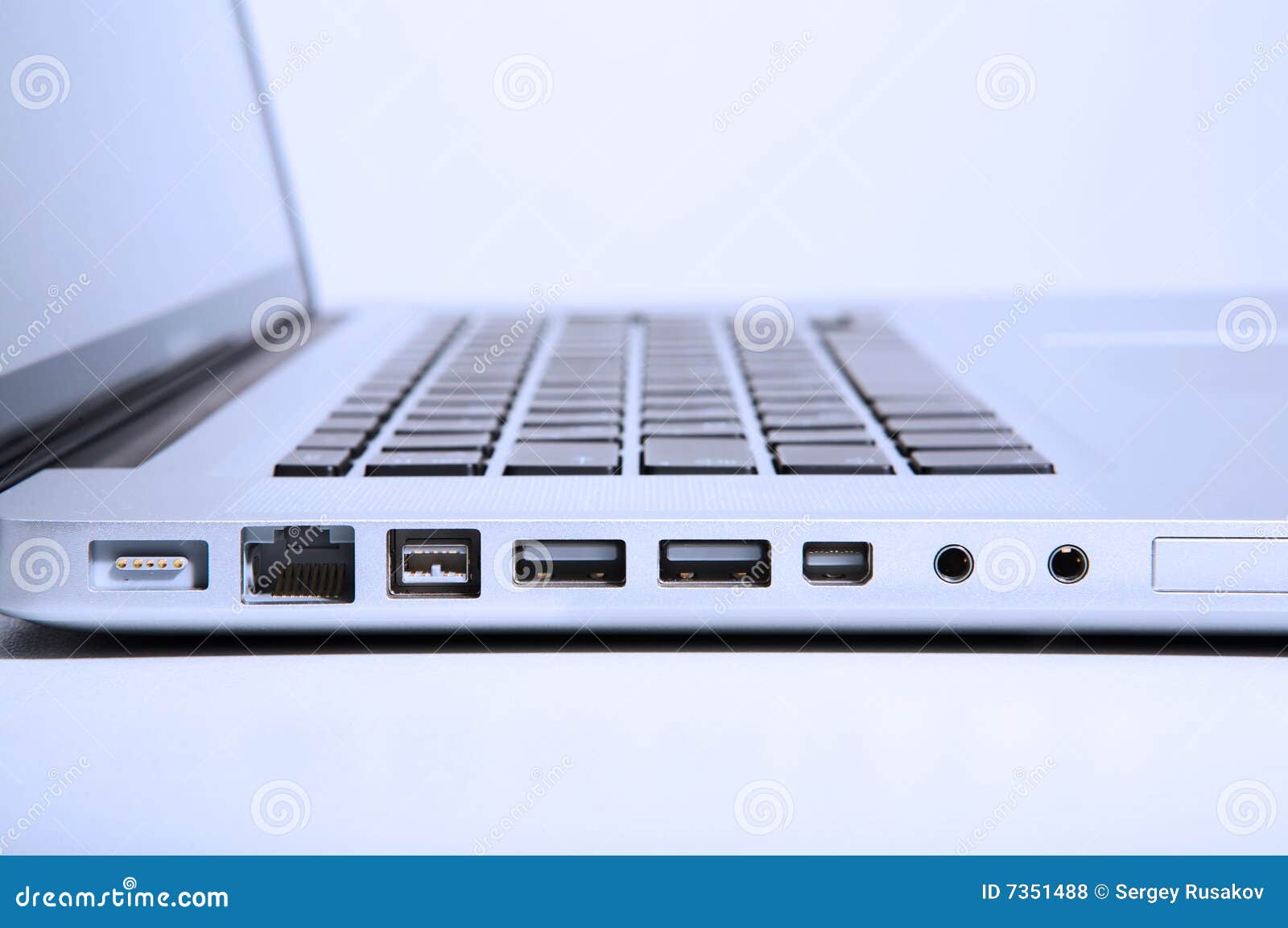 Ports New Laptop  Stock Photo  Image Of Lineout  Isolate