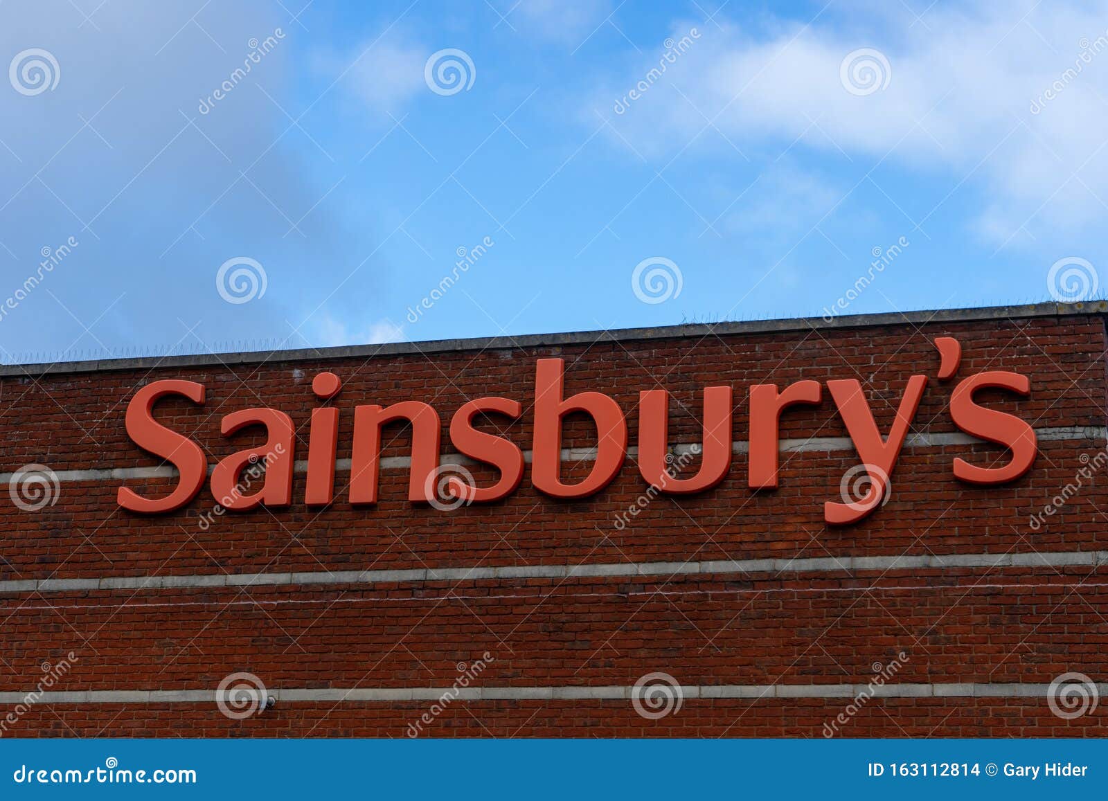 The Sign of a Sainsbury`s Supermarket on the Exterior of a Store ...
