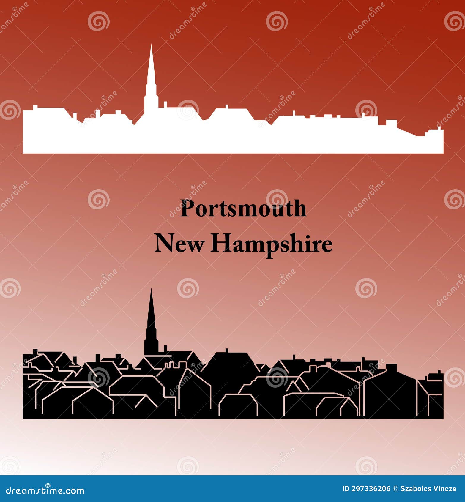 Portsmouth, New Hampshire stock vector. Illustration of logo 297336206