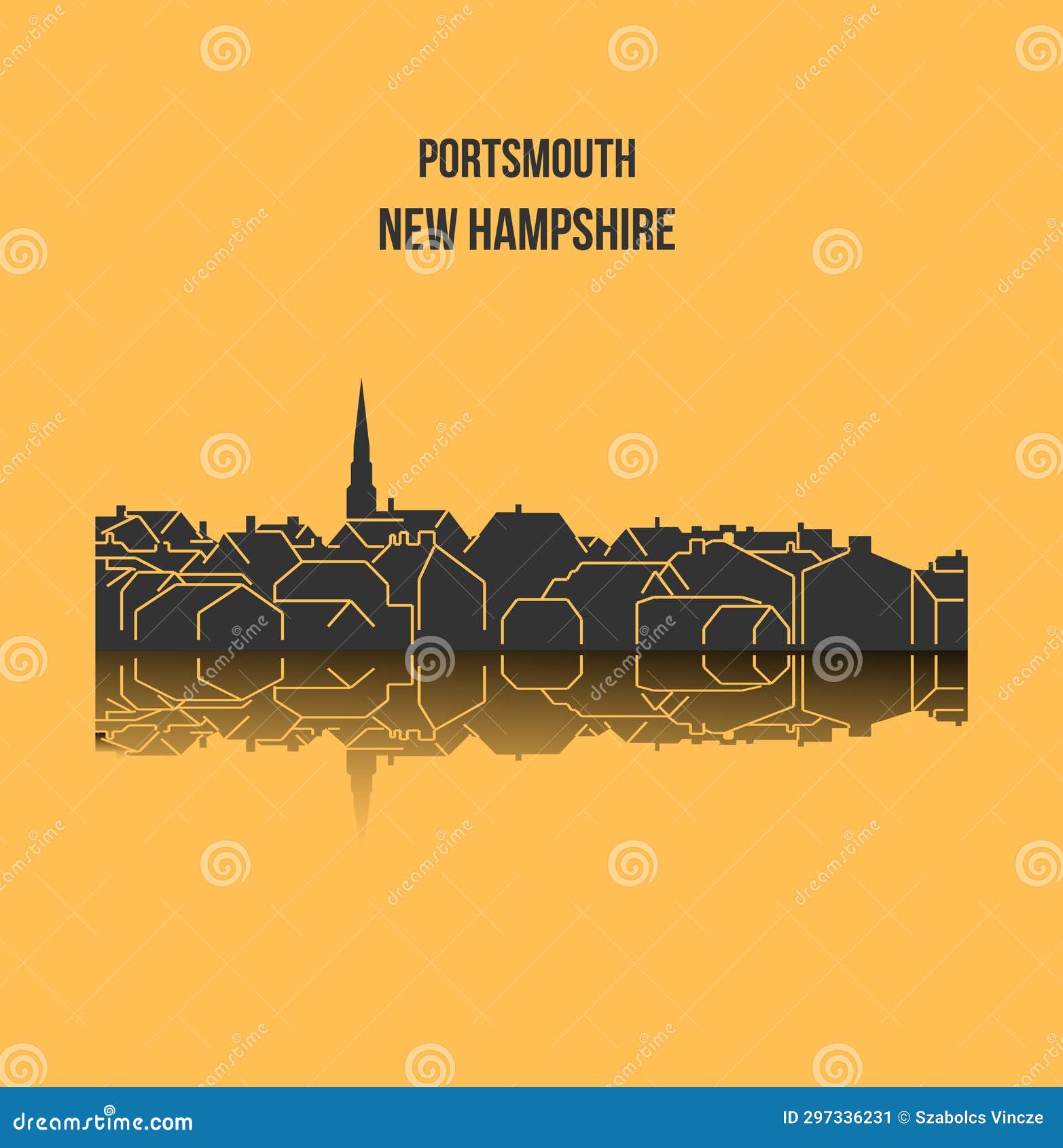 Portsmouth, New Hampshire stock vector. Illustration of screenshot