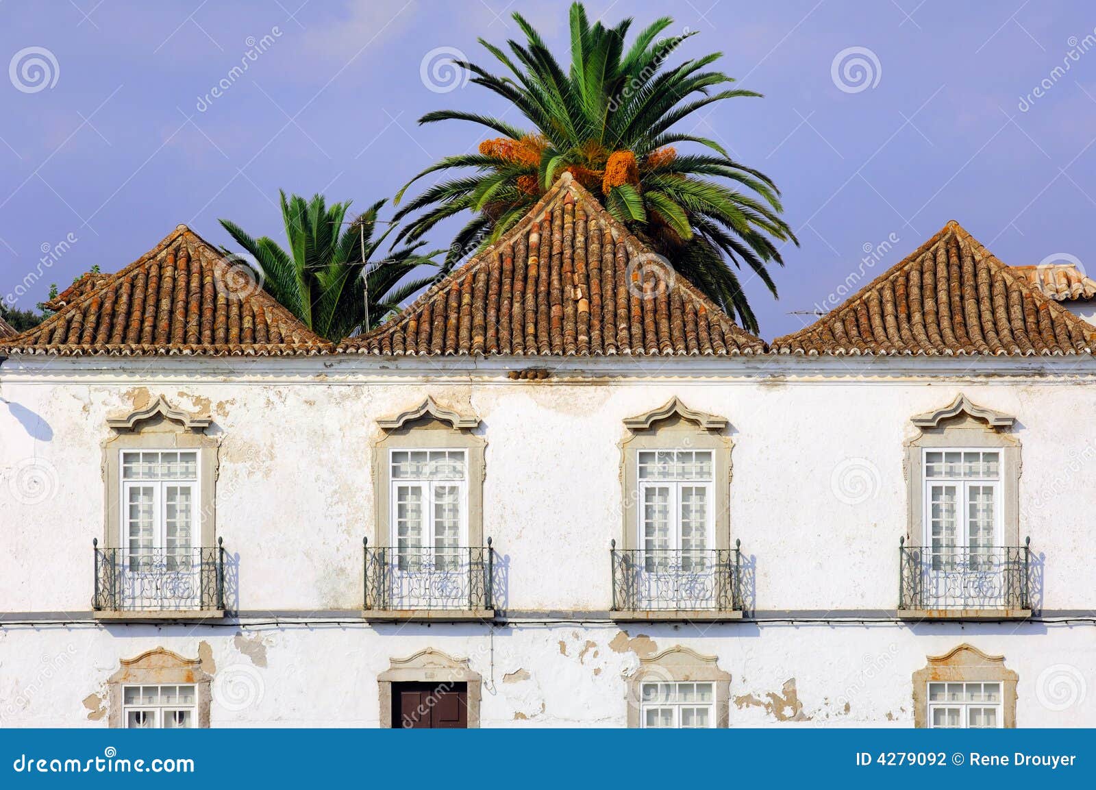 portugal, algarve, tavira: typical architecture