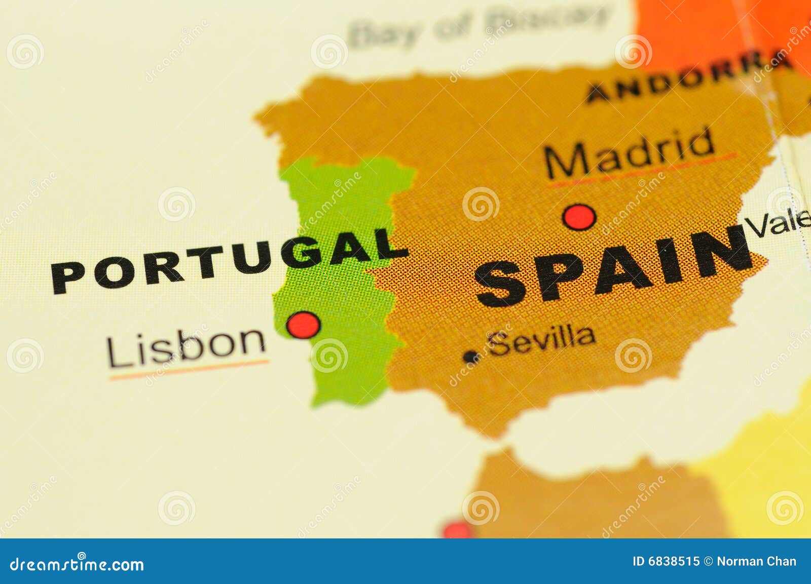 Foto De Stock Mapa De Europa, Portugal Com Bandeira, Royalty-Free