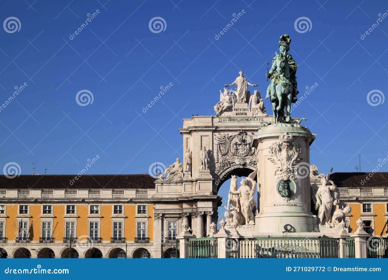 praca de commercio - commerce square, downtown lisbon, portugal.