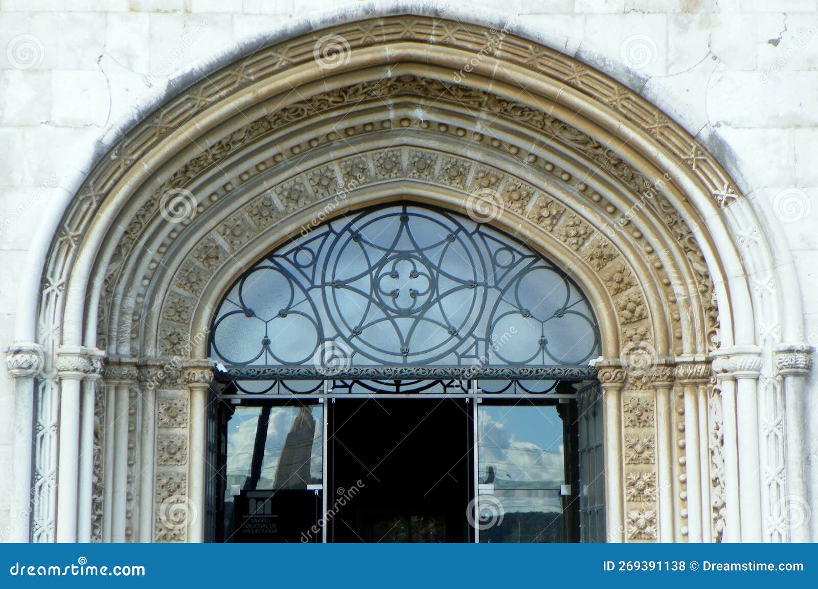 portugal, lisbon, jeronimos monastery, national museum of archeology, entrance to the museum