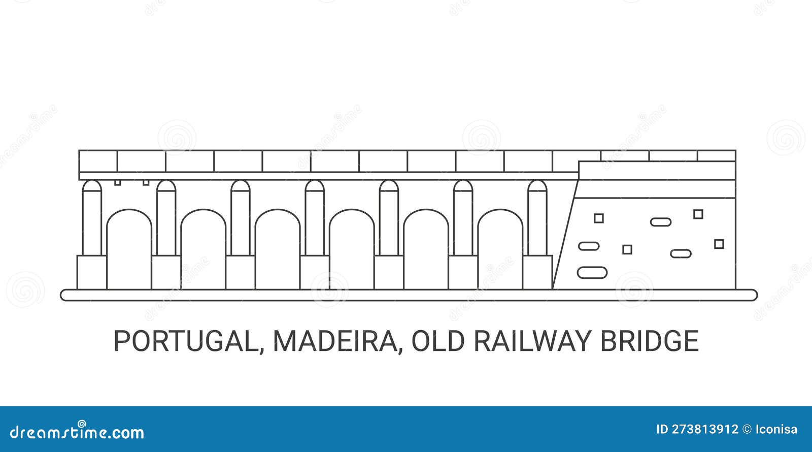 portugal, madeira, old railway bridge travel landmark  