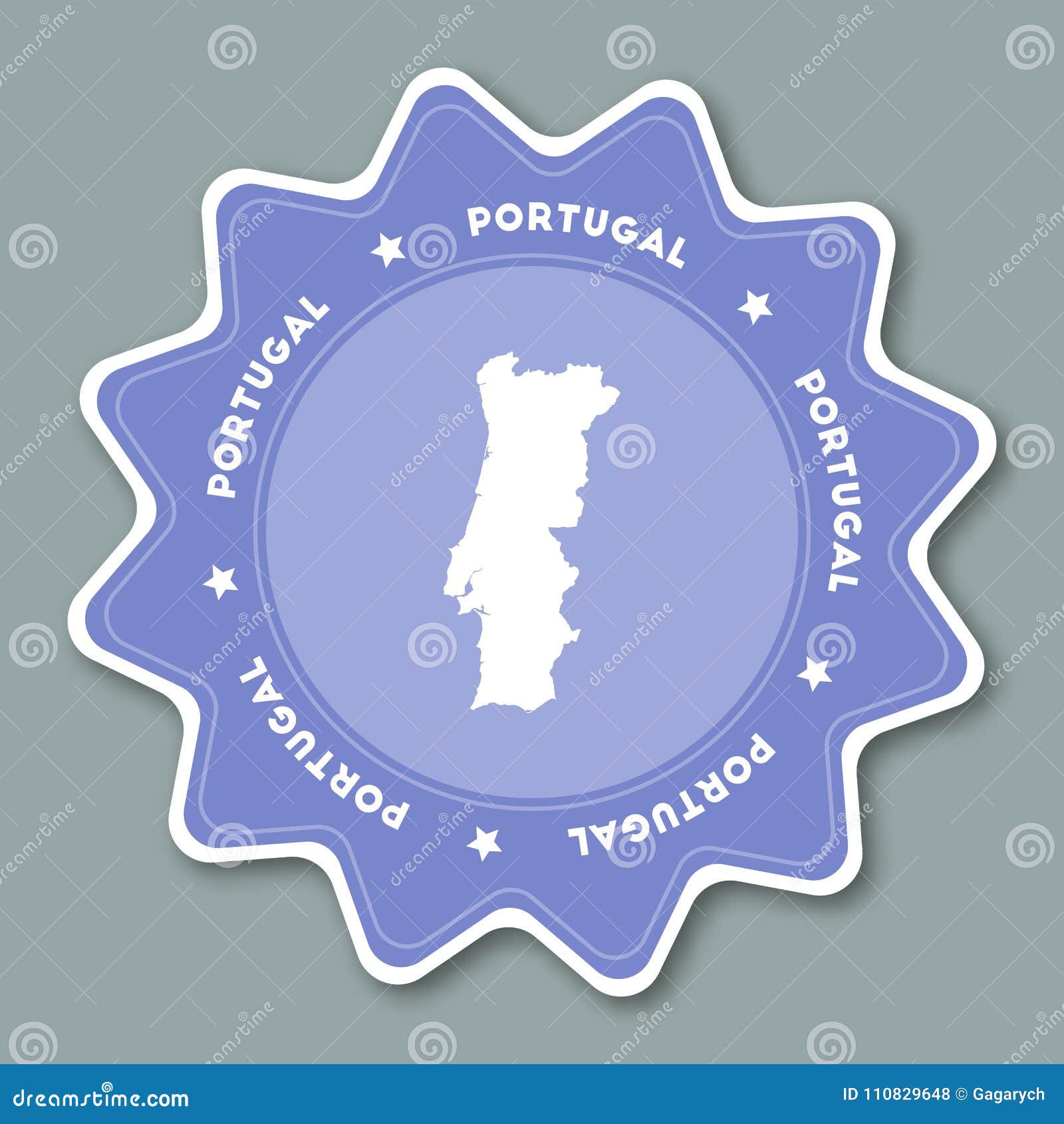 Sticker Portugal map