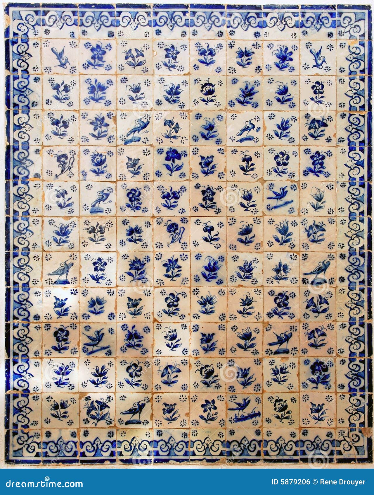 portugal obidos; decoration on a wall, azulejos