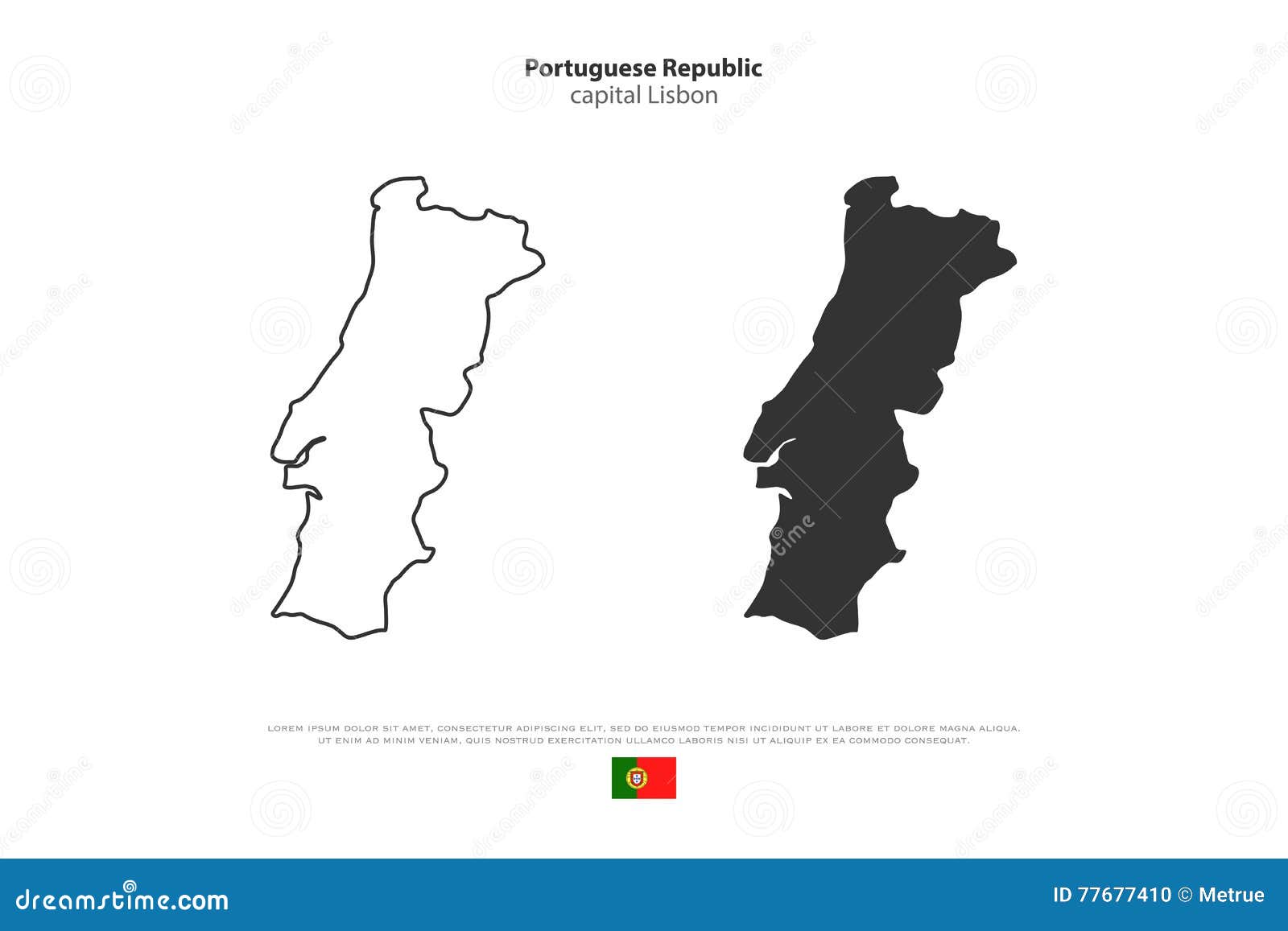 Portugal - Free maps and location icons