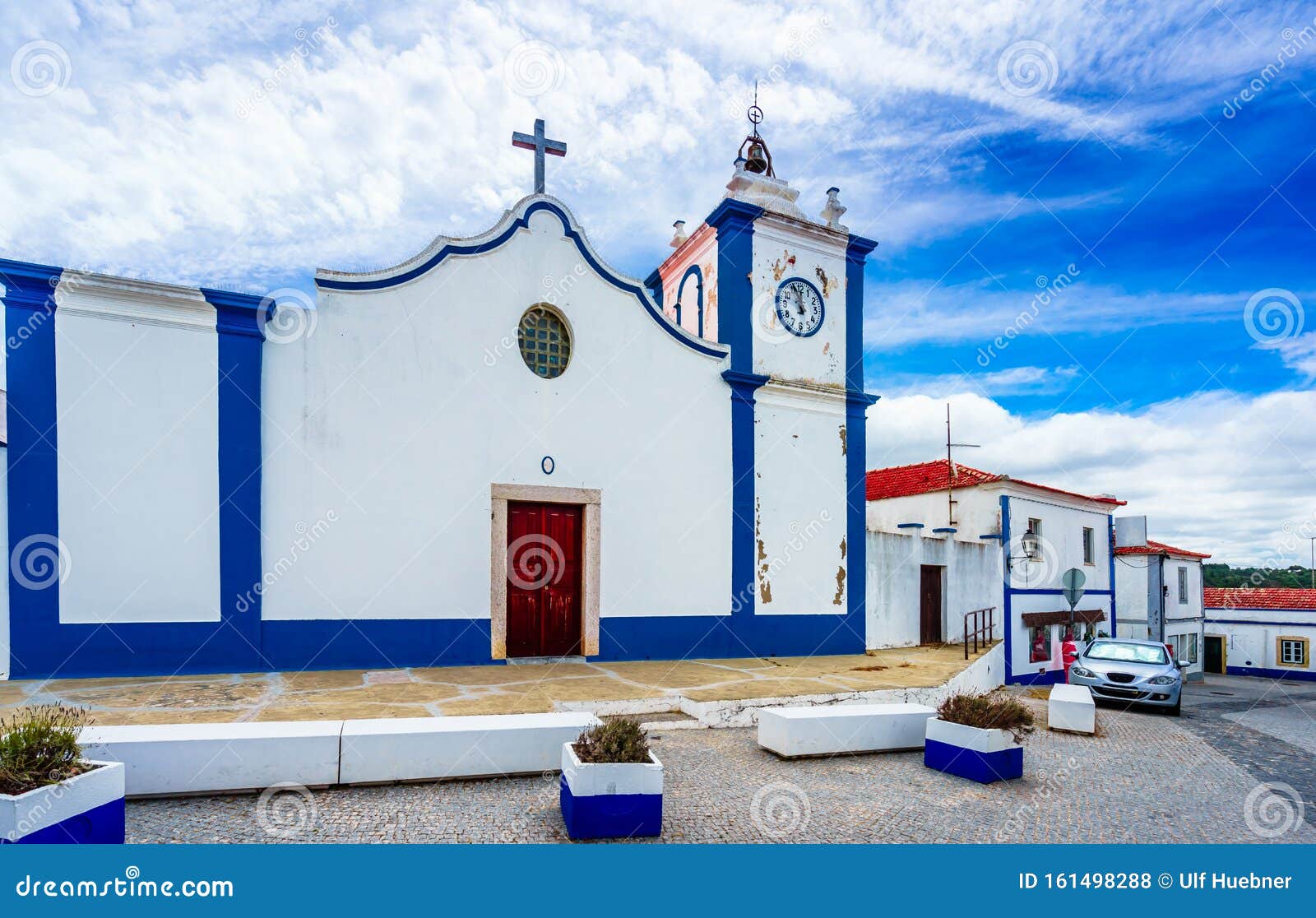 view on church in the village of vila nova de milfontes odemira alentejo region portugal