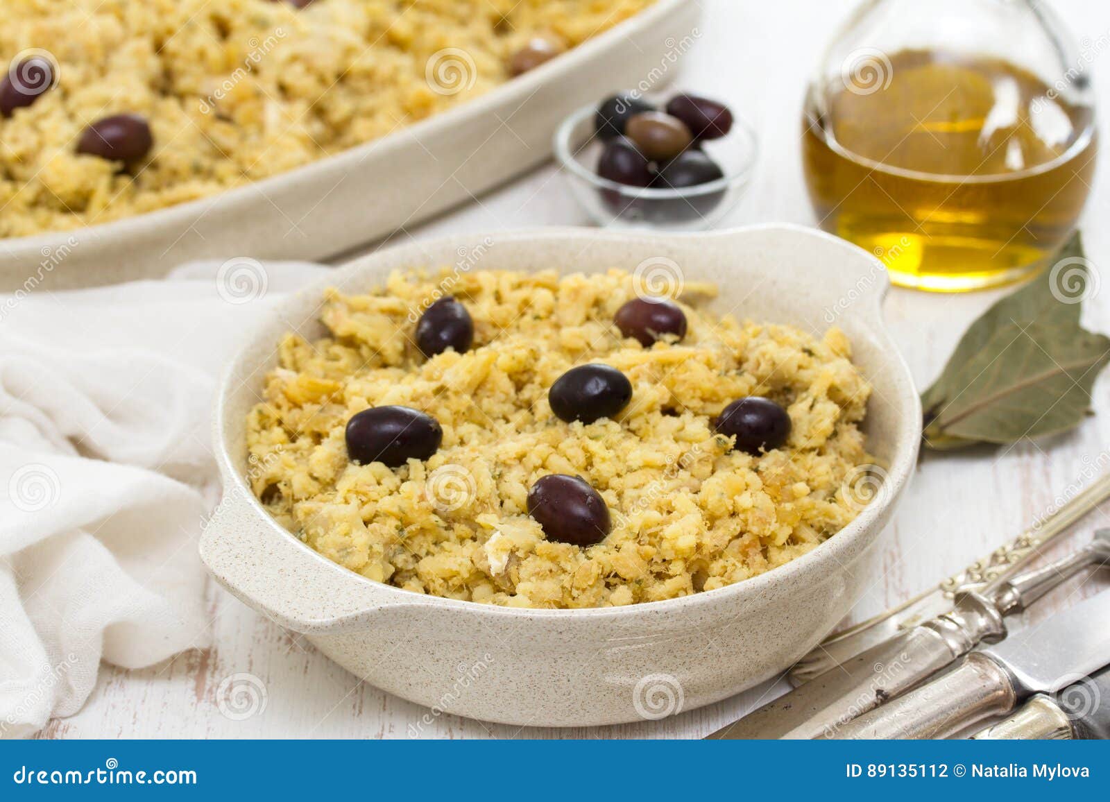 Portuguese Dish Cod Fish with Potato and Eggs Stock Photo Image of