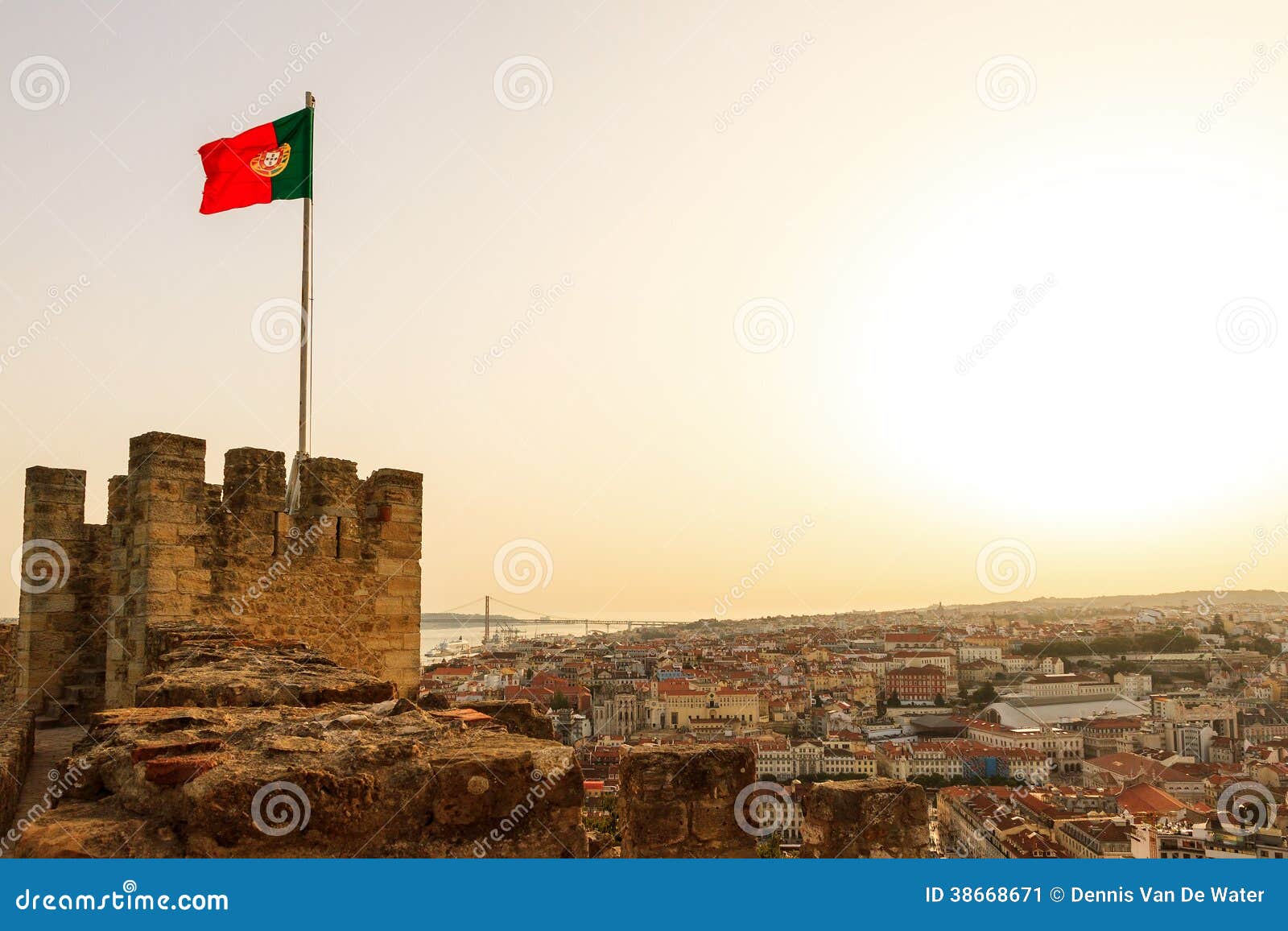Portuguese Flag Castle Stock Image Image Of Fort Battlements Portuguese Flag Castle Stock Image Image Of Fort Battlements