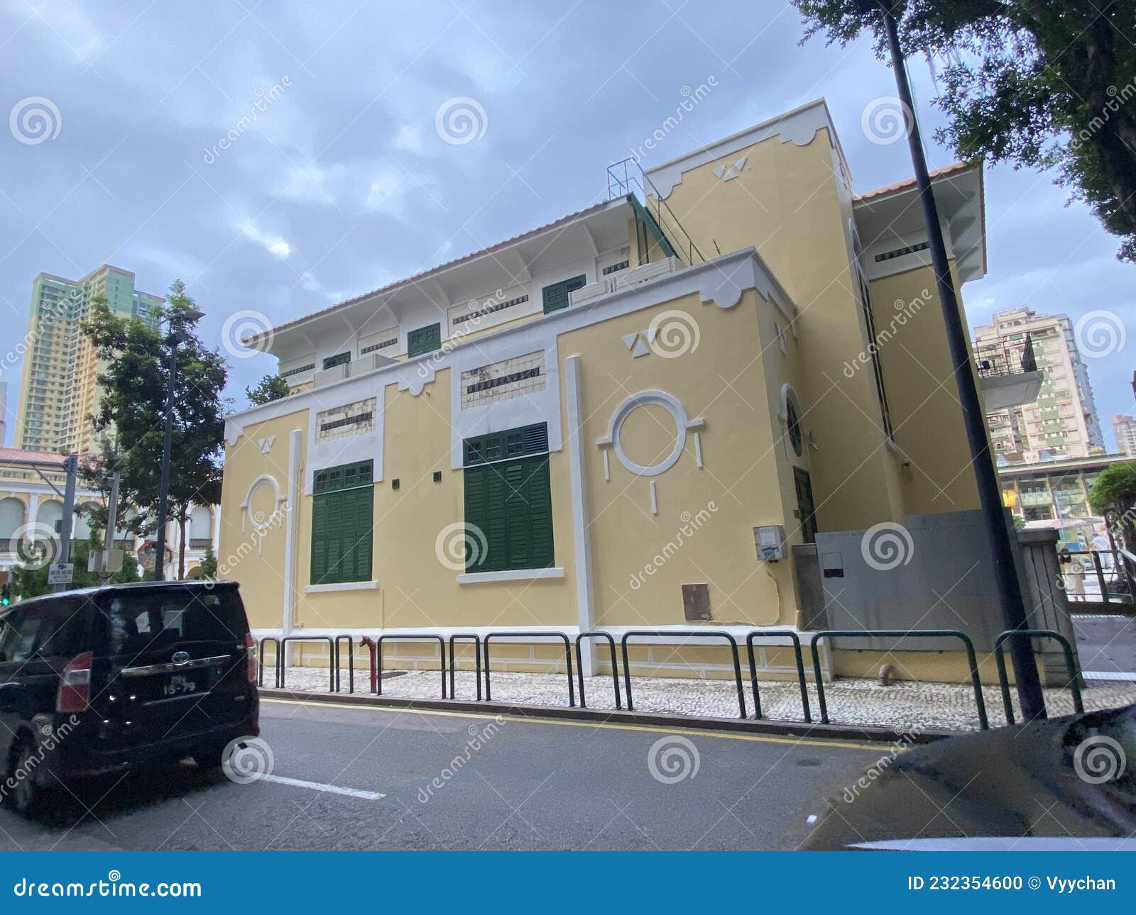 portuguese macao art nouveau ceramic tile art deco moorish architecture tap seac exhibition pavilion clock tower caixa escolar