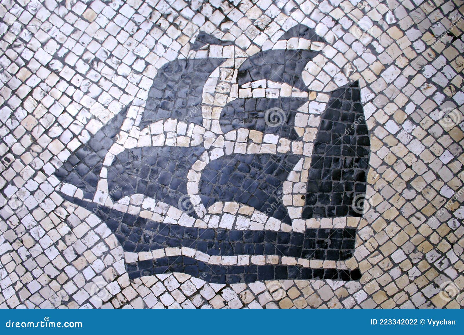 portuguese macau mosaic arts craftsmanship bnu logo ship macao mosaico cobblestone street cultural heritage architecture