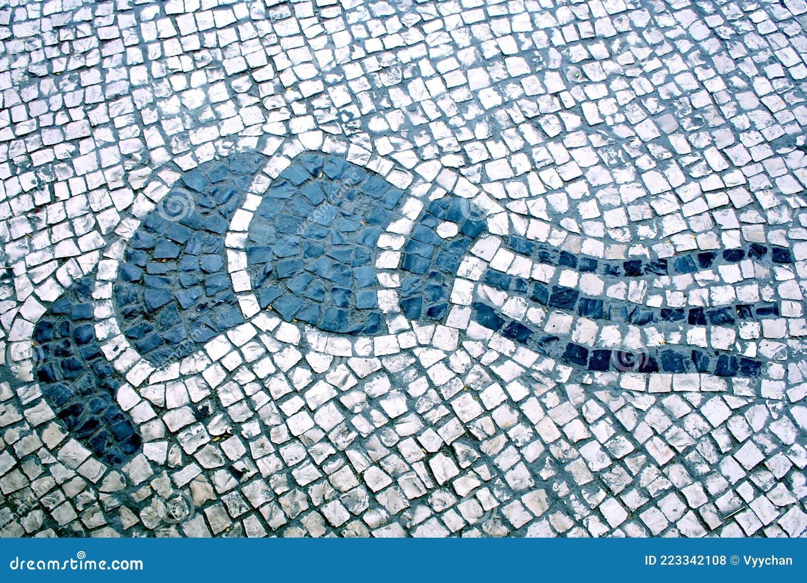 portuguese macau mosaic arts craftsmanship marine life squid macao mosaico cobblestone street cultural heritage architecture