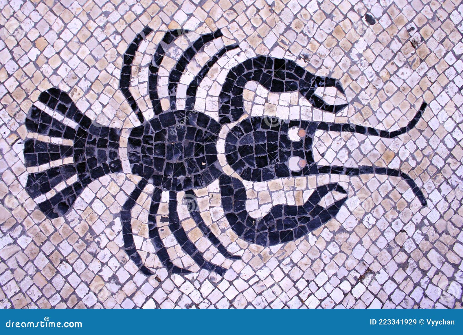 portuguese macau mosaic arts craftsmanship ocean marine lobster macao mosaico cobblestone street cultural heritage architecture
