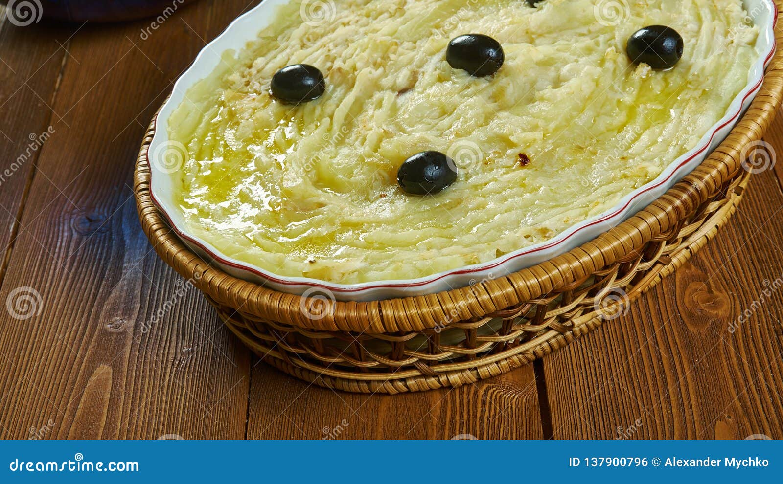 Portuguese Salt Cod and Potato Casserole Stock Photo Image of