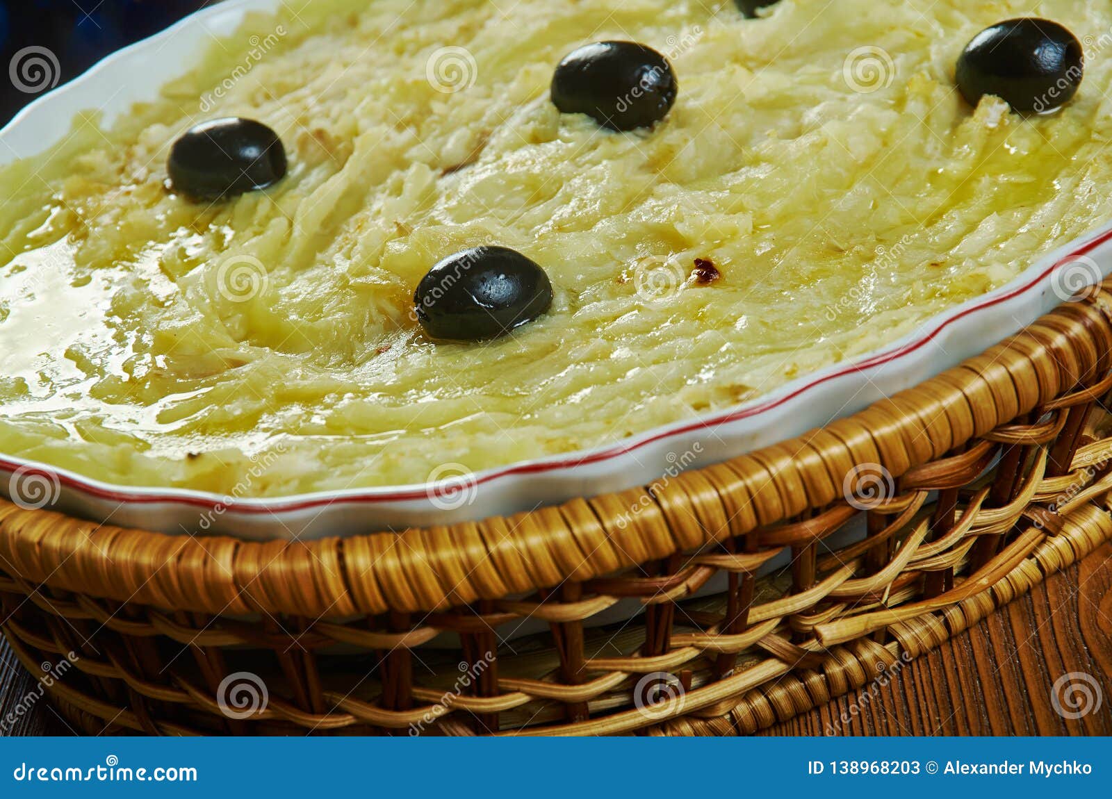 Portuguese Salt Cod and Potato Casserole Stock Image Image of potato