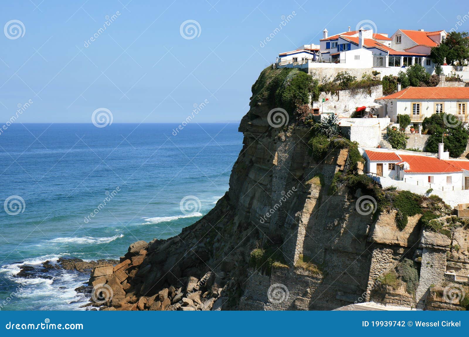 portuguese white houses of azenhas do mar