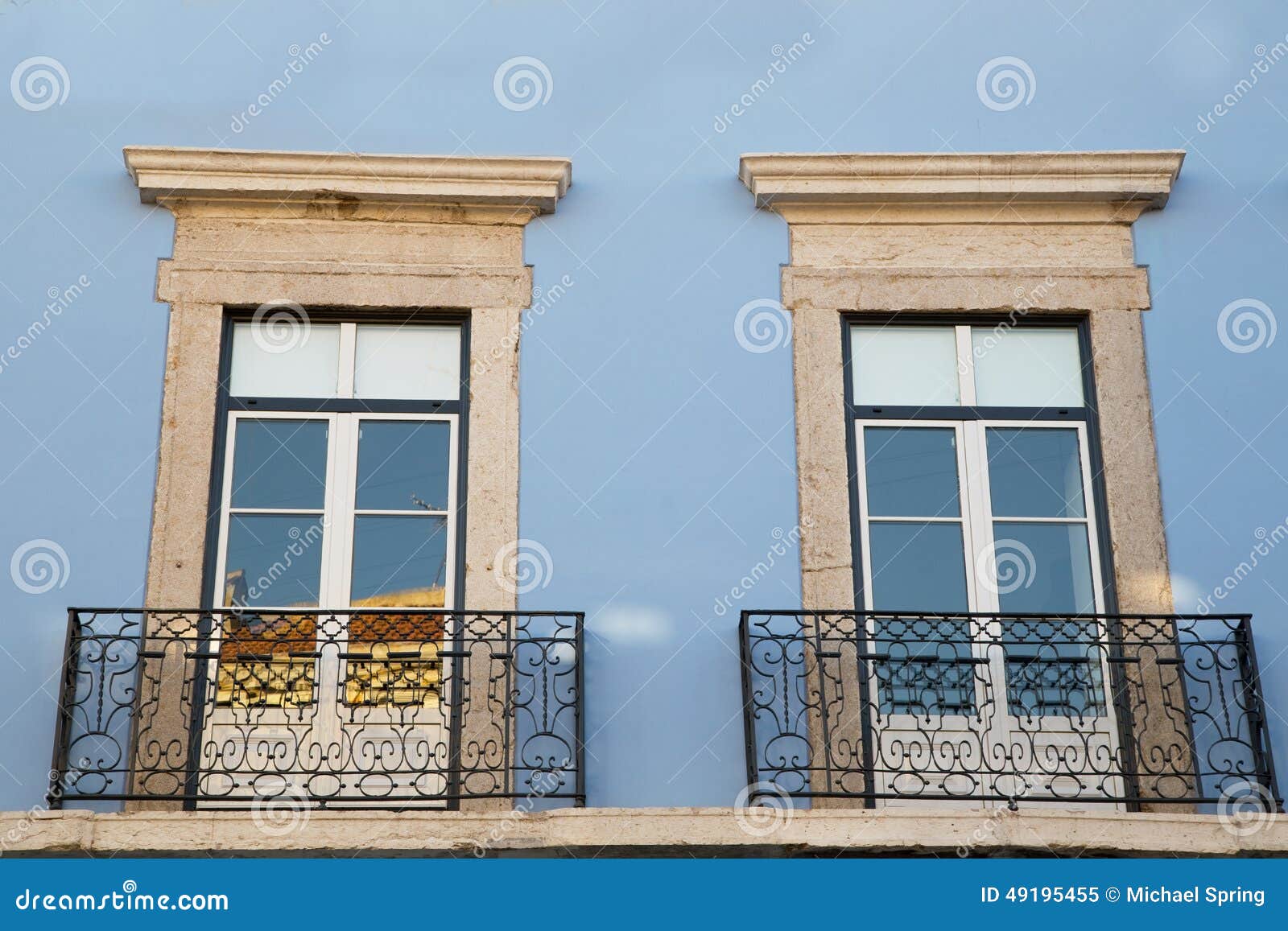 Portuguese windows stock image. Image of apartment, portugal 49195455