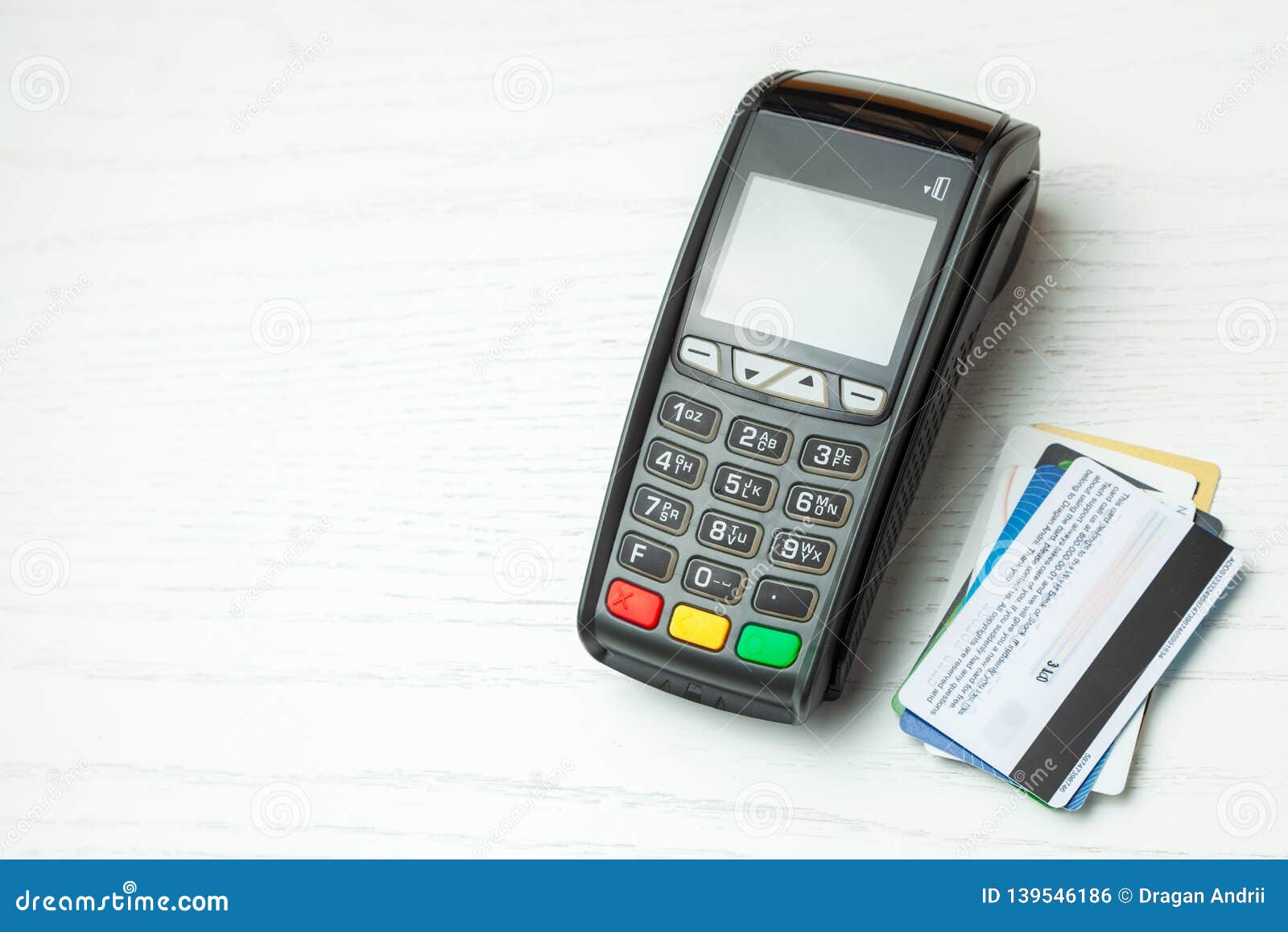 Pos Terminal Payment Machine With Credit Card Isolated On White Background Contactless Payment With Nfc Technology Stock Photo Image Of Plastic Communication 139546186