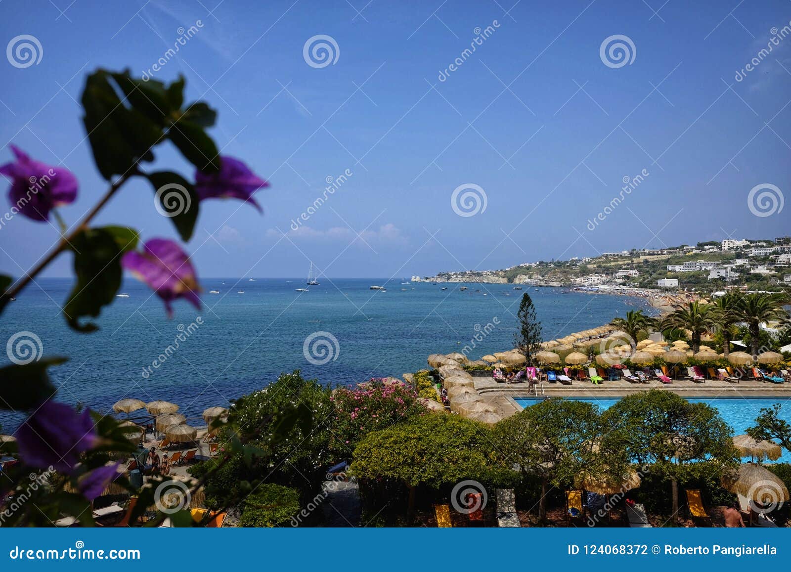 The Poseidon Gardens in Ischia Stock Photo Image of italy, blue